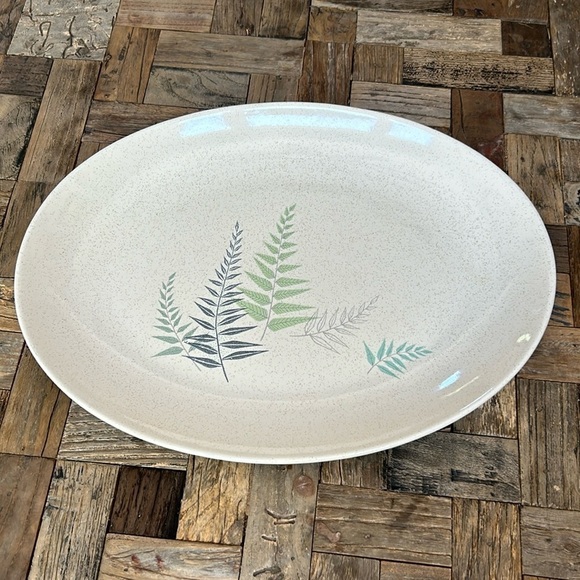 Vintage Franciscan Fern Dell Earthenware Stoneware Oval Platter - Picture 2 of 5